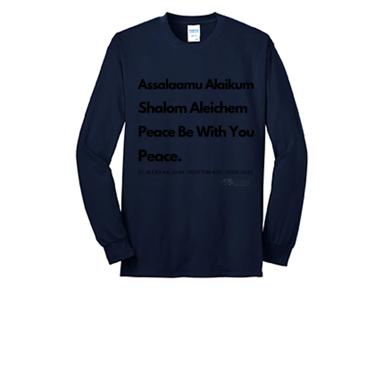 Peace & Blessings Men's Long Sleeve Tee - Interfaith Message