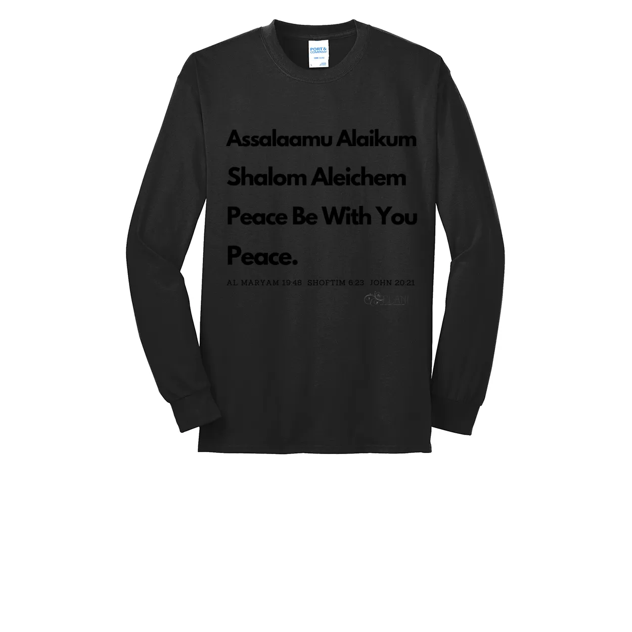 Peace & Blessings Men's Long Sleeve Tee - Interfaith Message