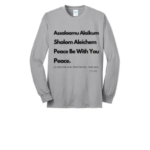 Peace & Blessings Men's Long Sleeve Tee - Interfaith Message