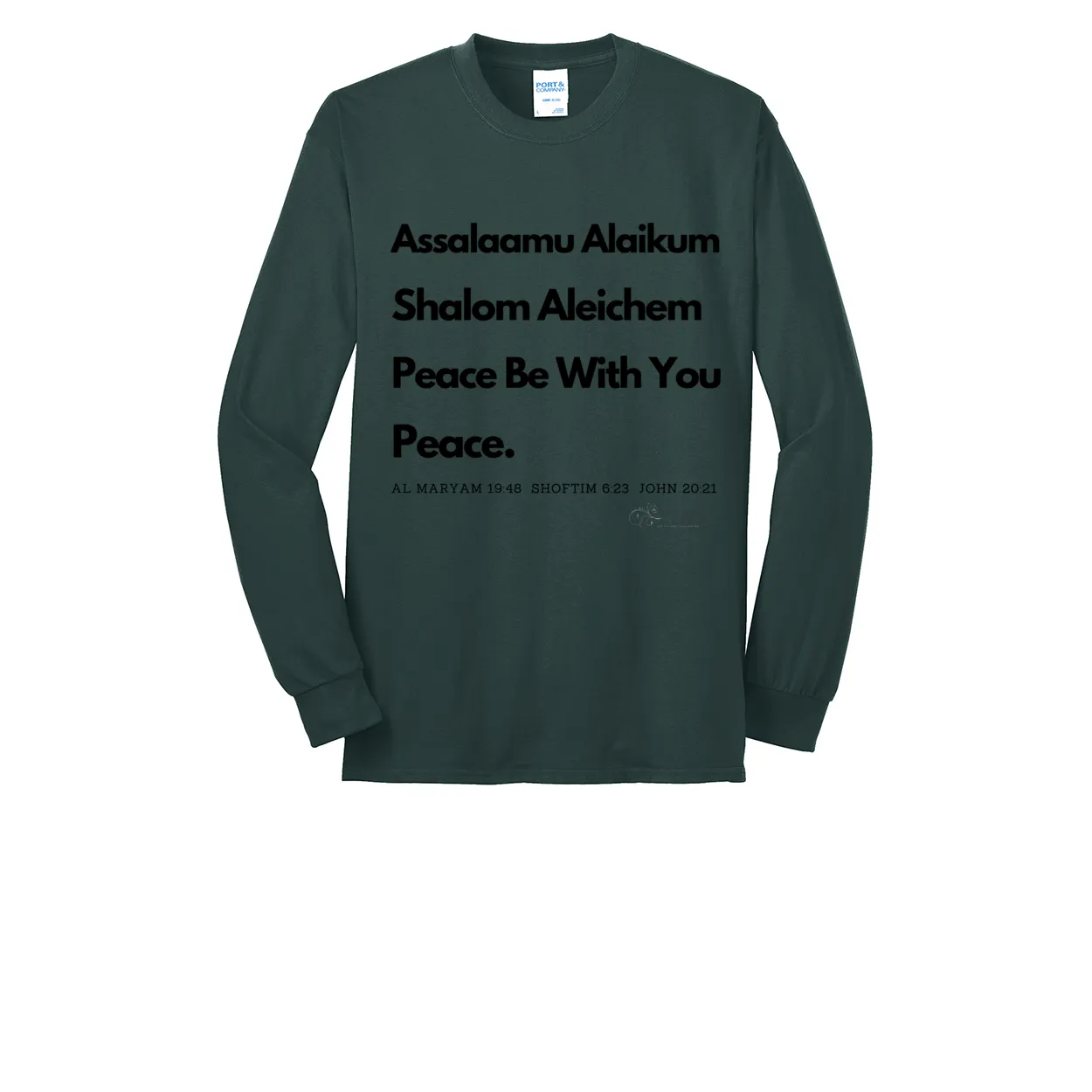 Peace & Blessings Men's Long Sleeve Tee - Interfaith Message