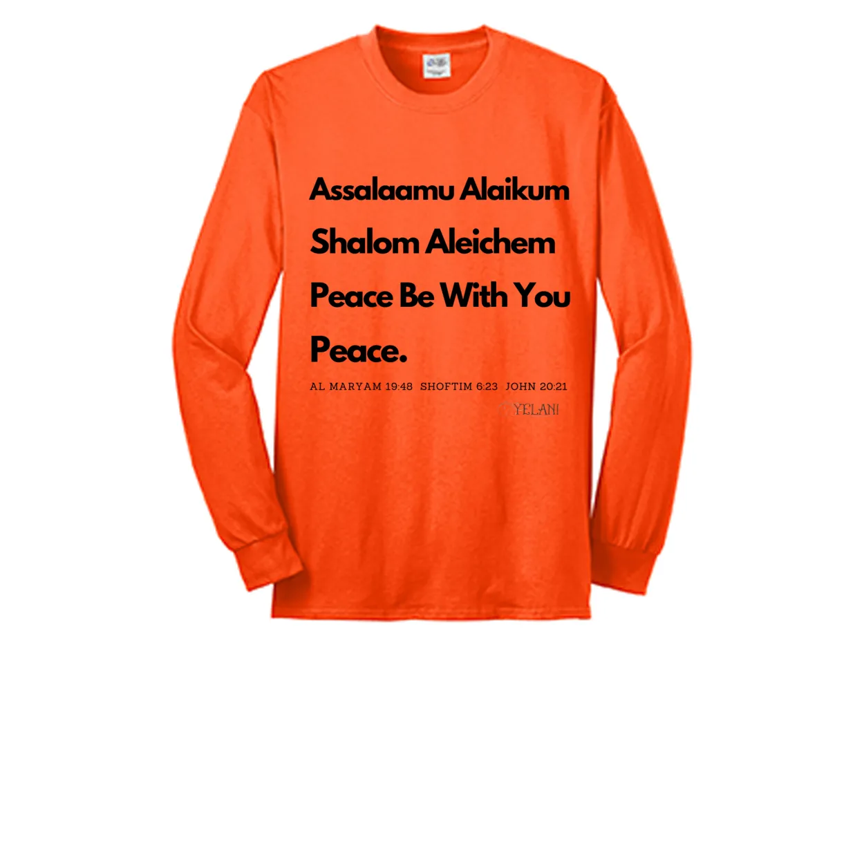 Peace & Blessings Men's Long Sleeve Tee - Interfaith Message