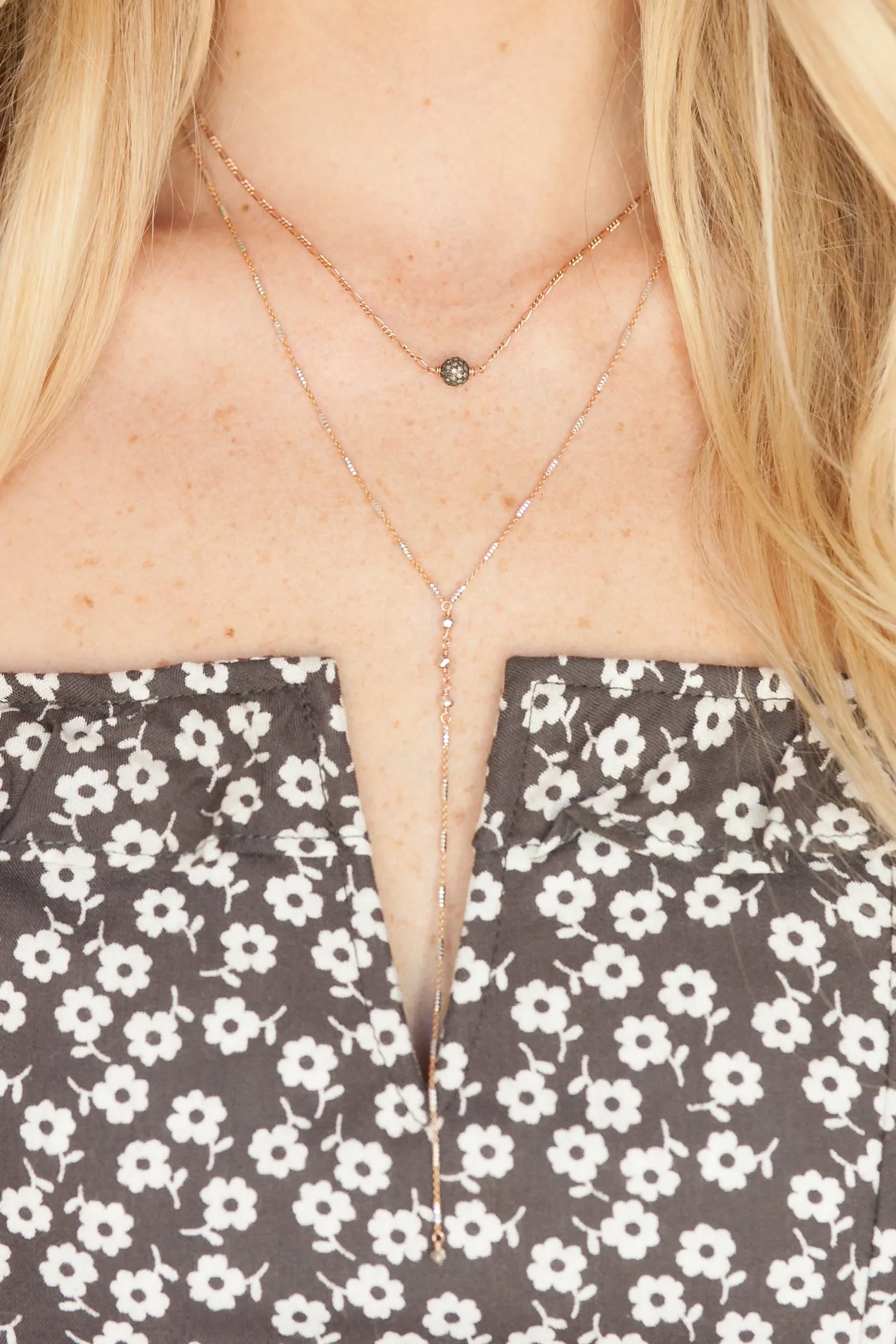Petite Diamond Ball Necklace
