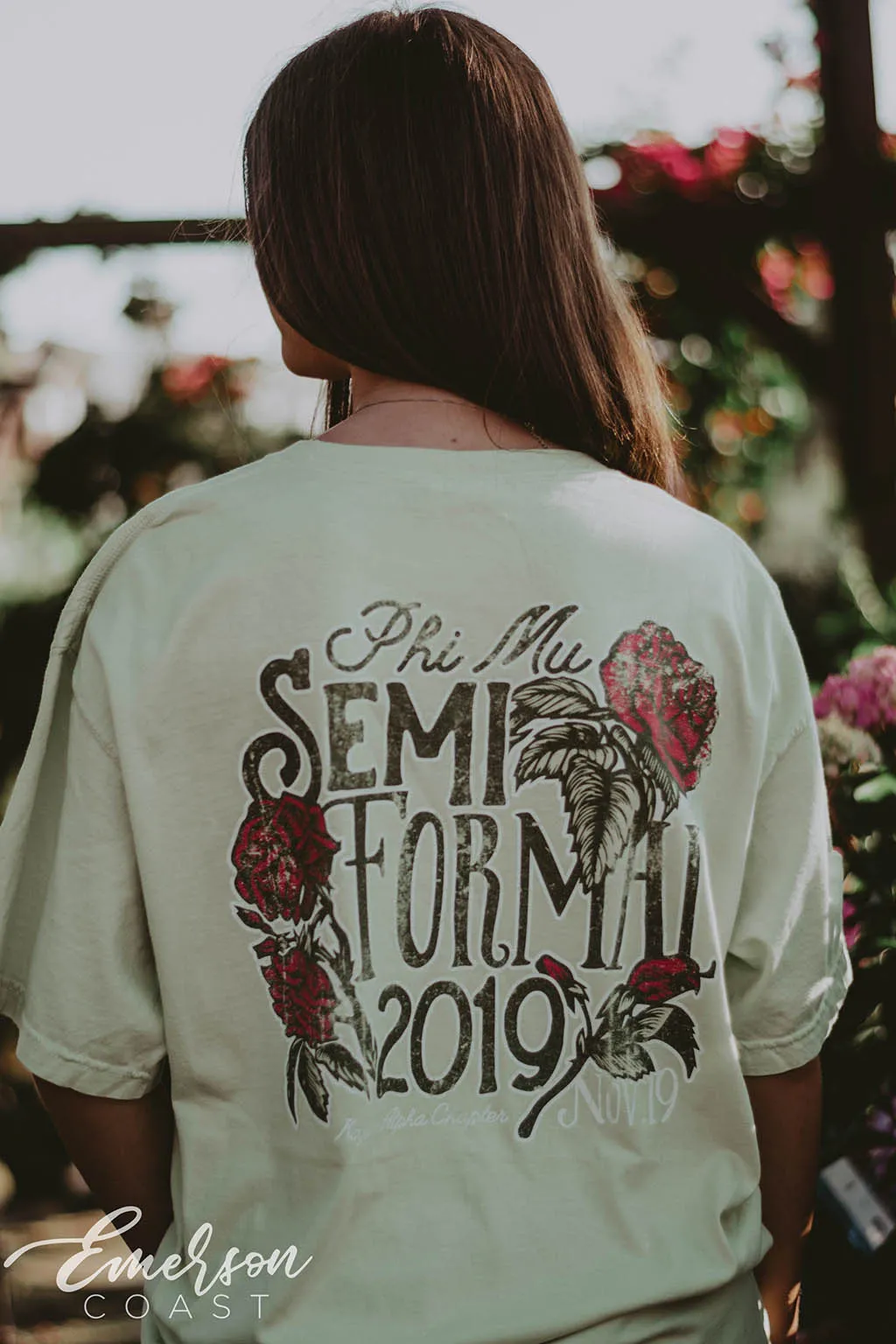 Phi Mu Floral Semi Formal T-shirt