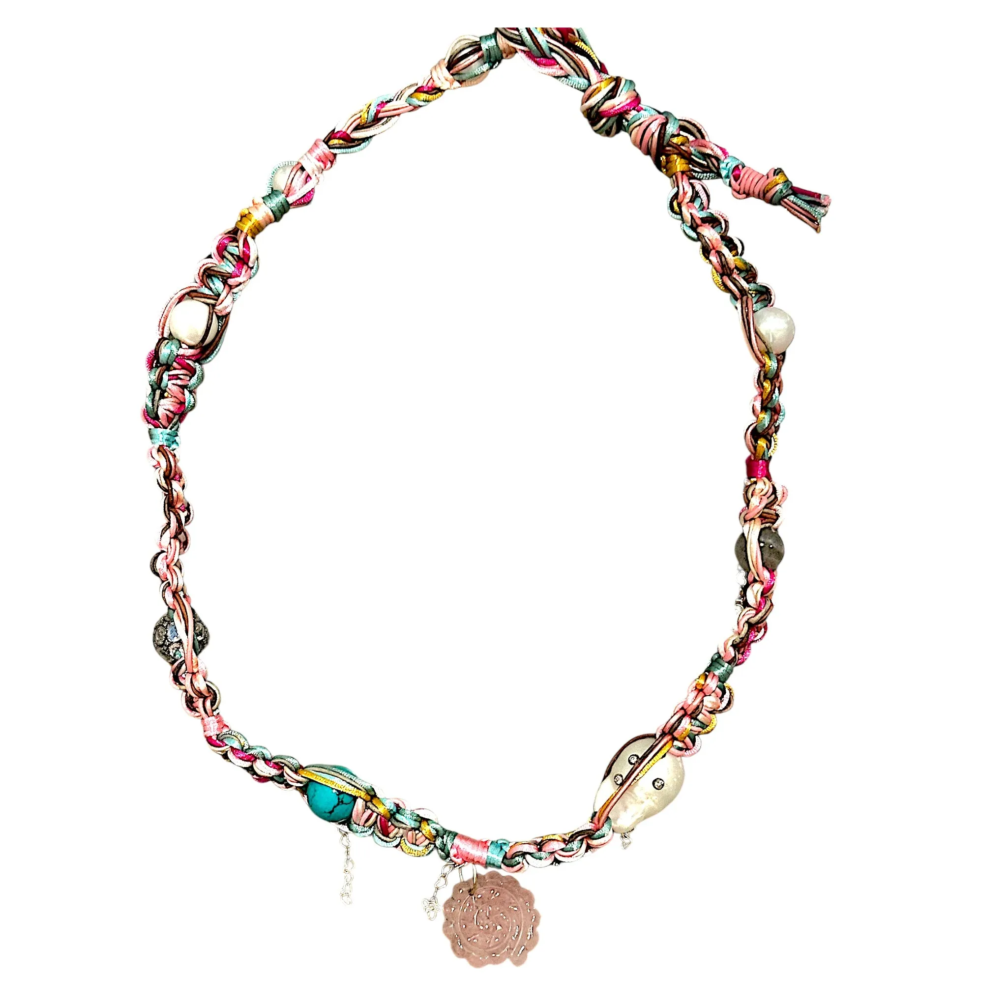 PINK BARBIE SEASHELL DELUXE DIAMOND ROCKSTAR NECKLACE