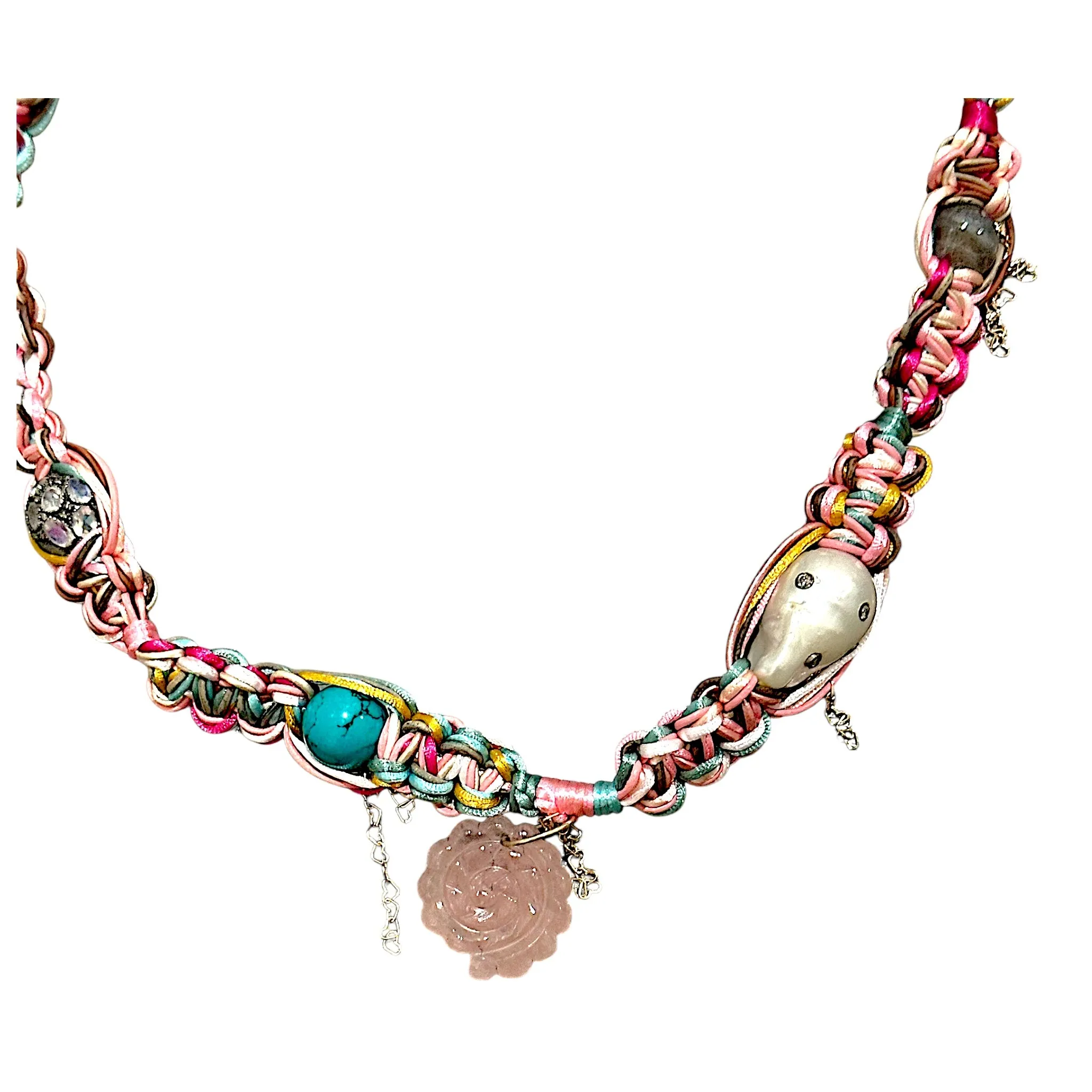 PINK BARBIE SEASHELL DELUXE DIAMOND ROCKSTAR NECKLACE