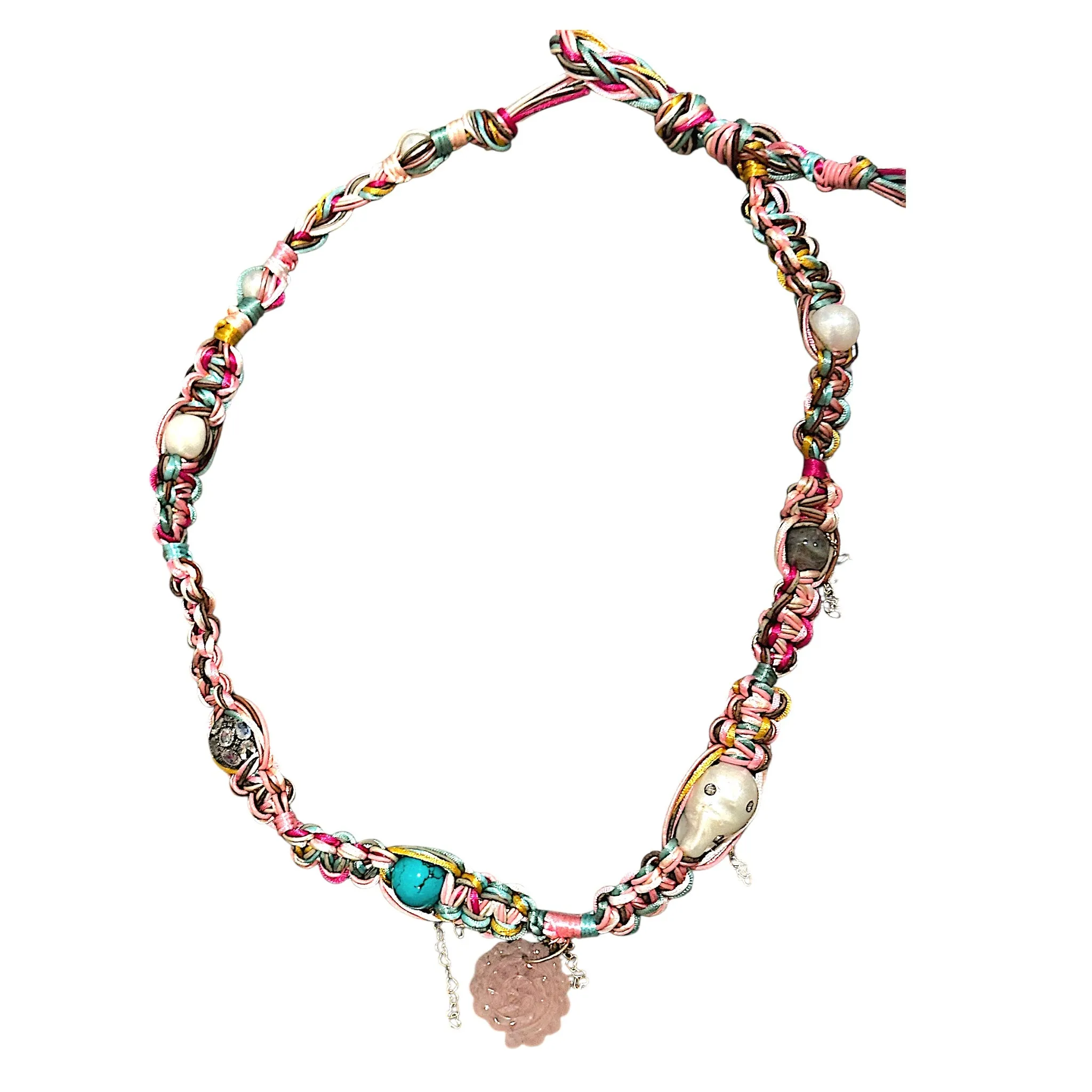 PINK BARBIE SEASHELL DELUXE DIAMOND ROCKSTAR NECKLACE