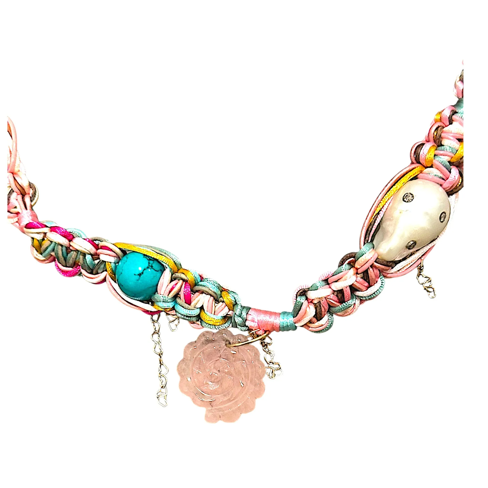 PINK BARBIE SEASHELL DELUXE DIAMOND ROCKSTAR NECKLACE