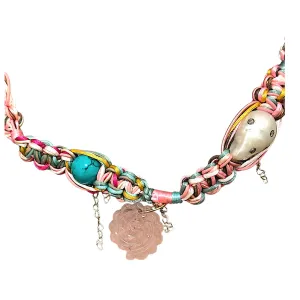 PINK BARBIE SEASHELL DELUXE DIAMOND ROCKSTAR NECKLACE