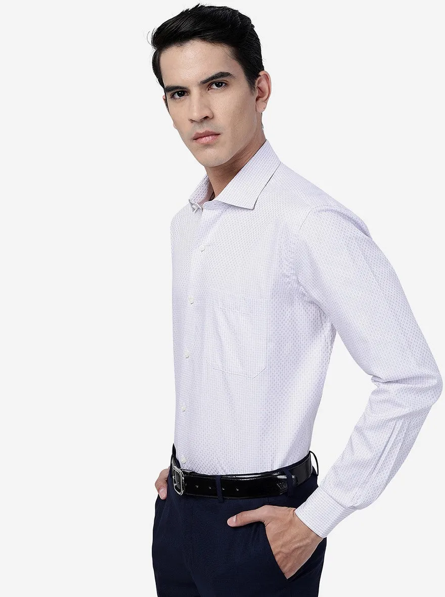 Pink Checked Slim Fit Formal Shirt | Metal