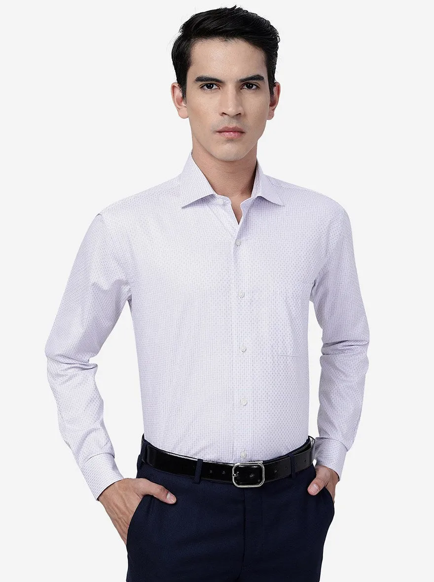 Pink Checked Slim Fit Formal Shirt | Metal