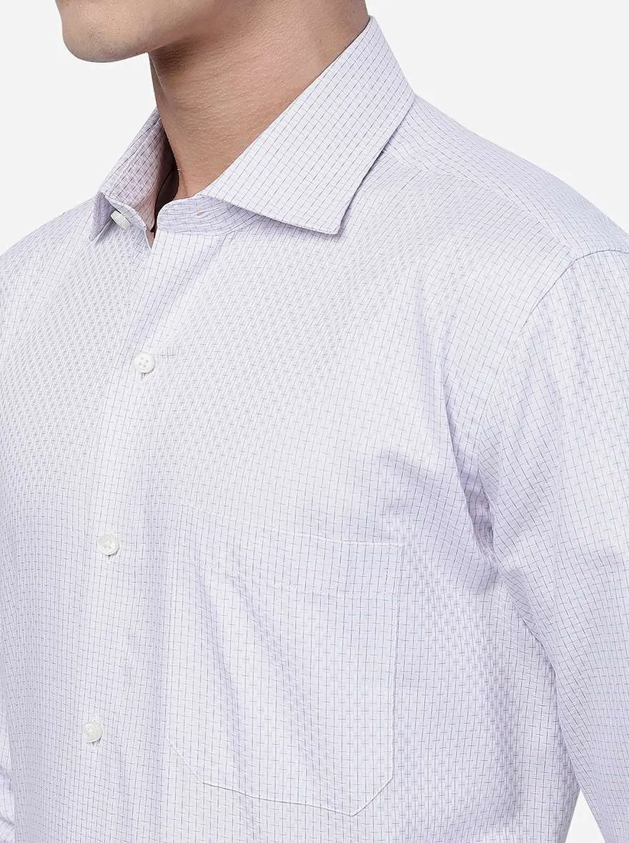 Pink Checked Slim Fit Formal Shirt | Metal