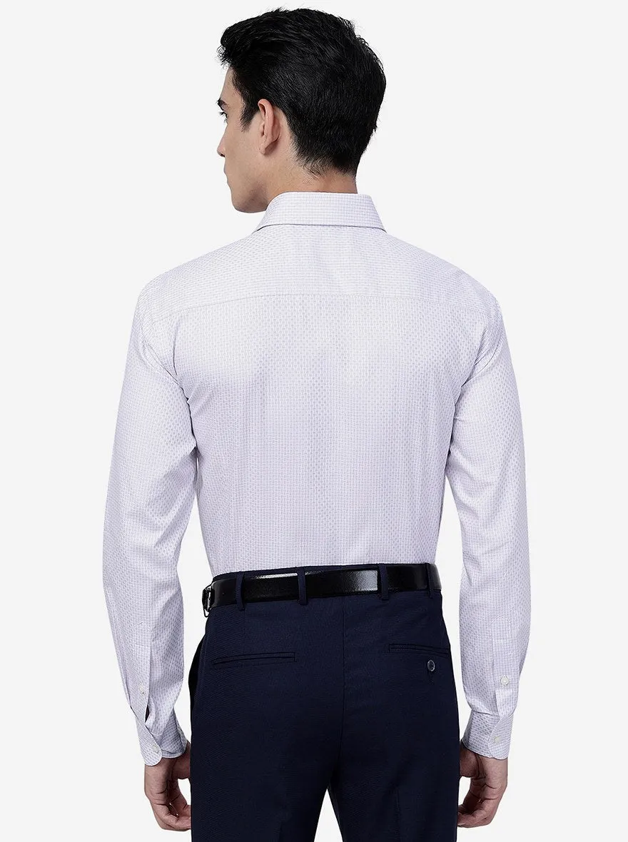 Pink Checked Slim Fit Formal Shirt | Metal