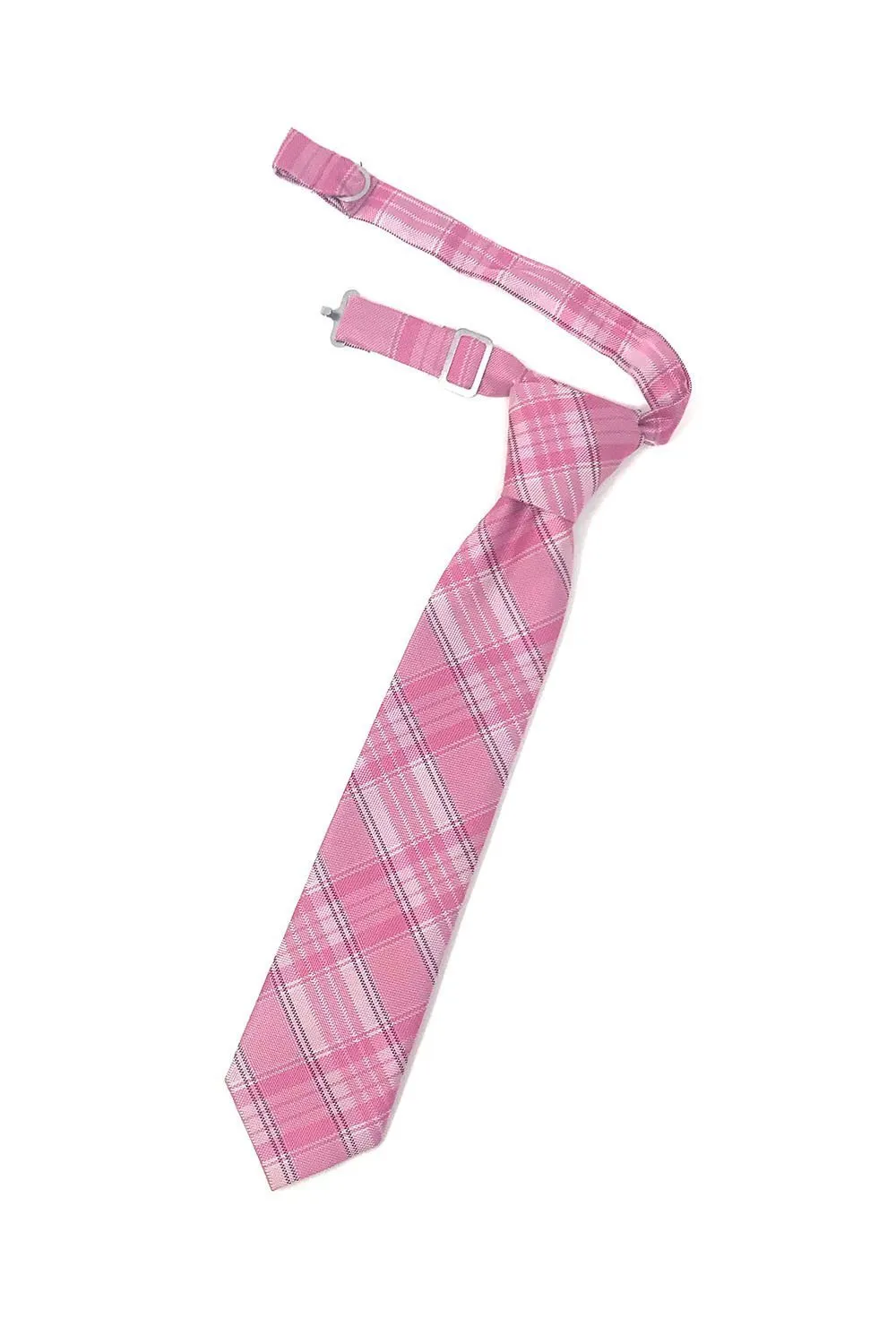 Pink Madison Plaid Kids Necktie
