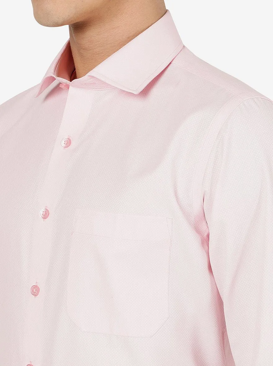 Pink Solid Slim Fit Formal Shirt | Greenfibre