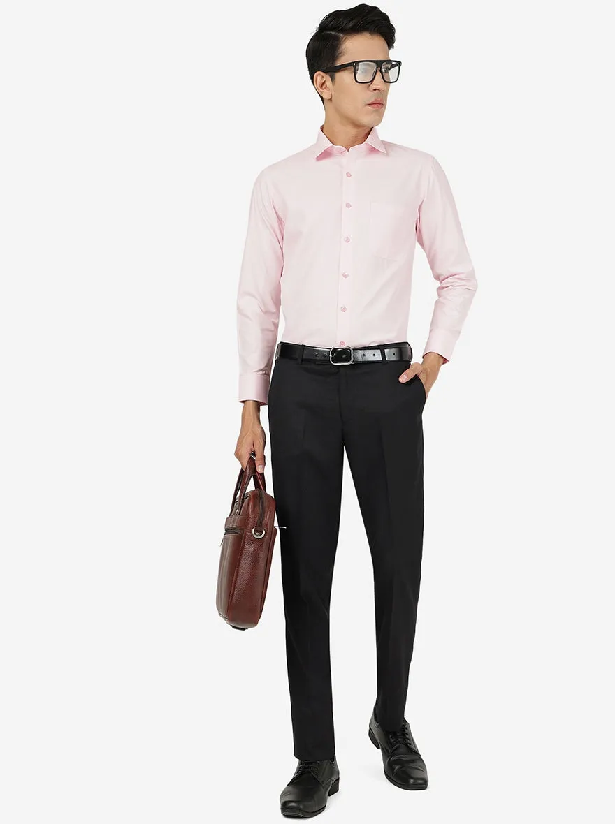 Pink Solid Slim Fit Formal Shirt | Greenfibre