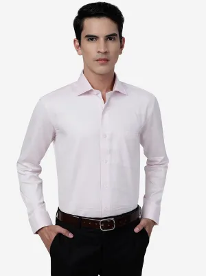 Pink Solid Slim Fit Formal Shirt | Metal