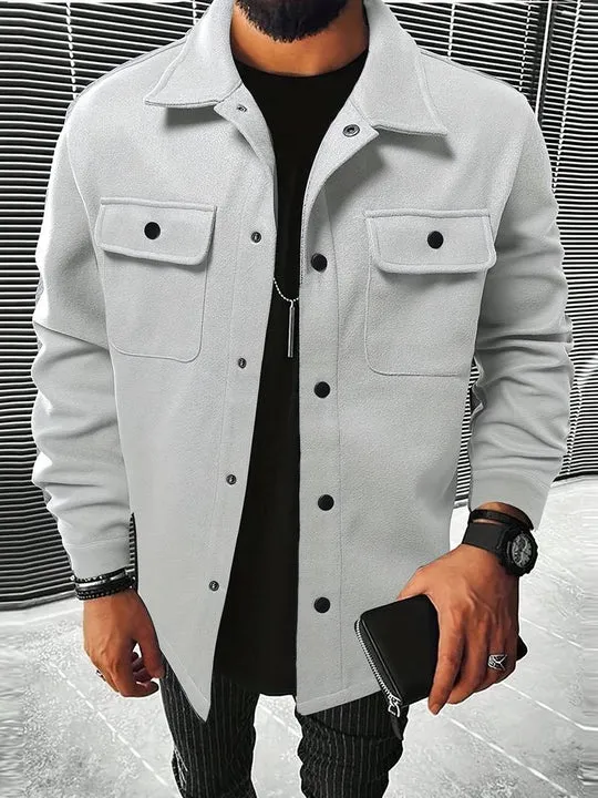 Pocket Button™ | Men's Long Sleeve Jacket | Lightweight Fabric, Stylish Pocket Design & Comfortable Fit