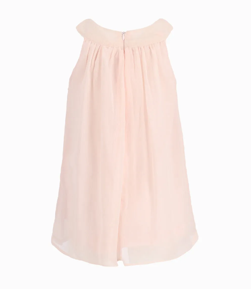 Polera Niña Con Lazo Y Perlas