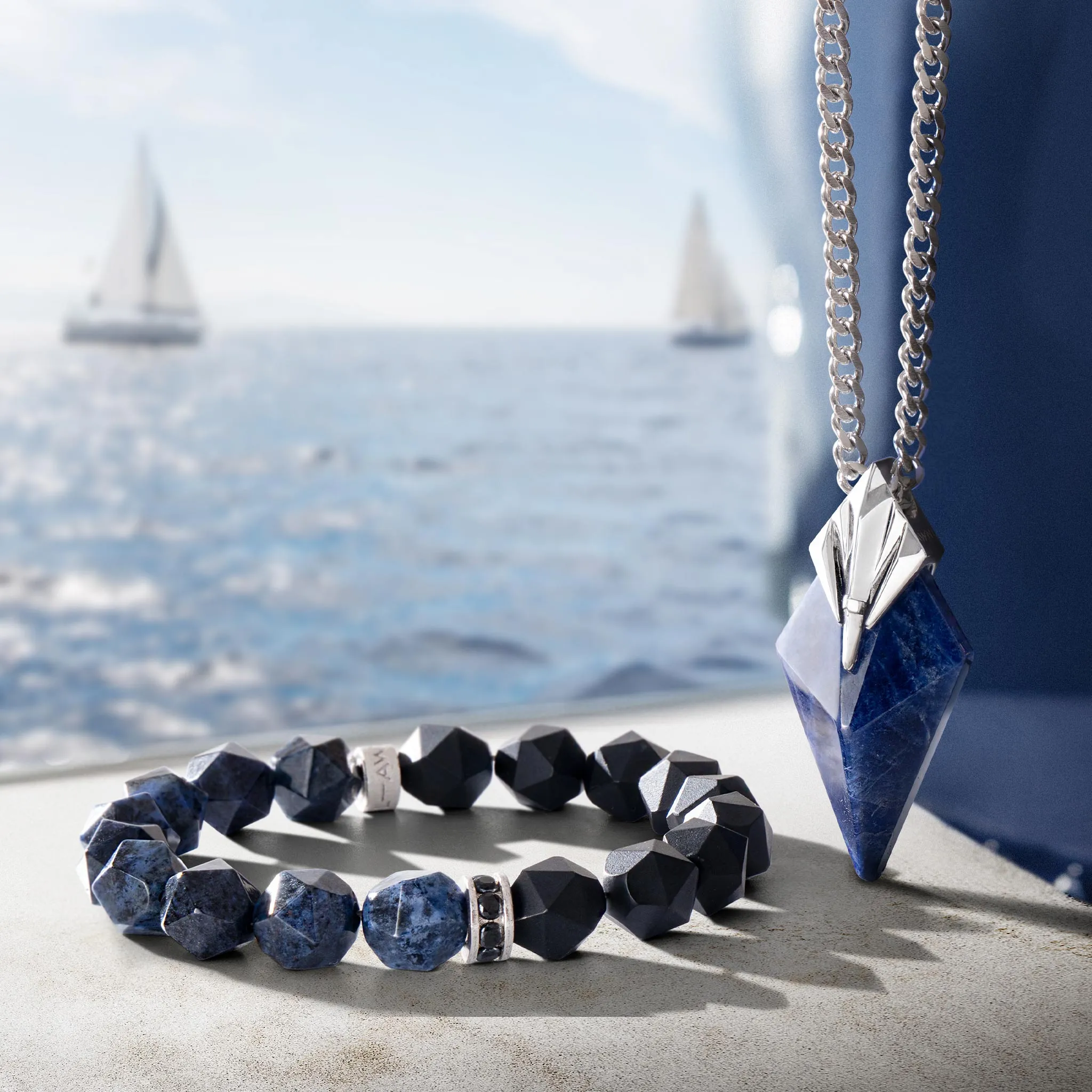 Poseidon Trident Sodalite Necklace