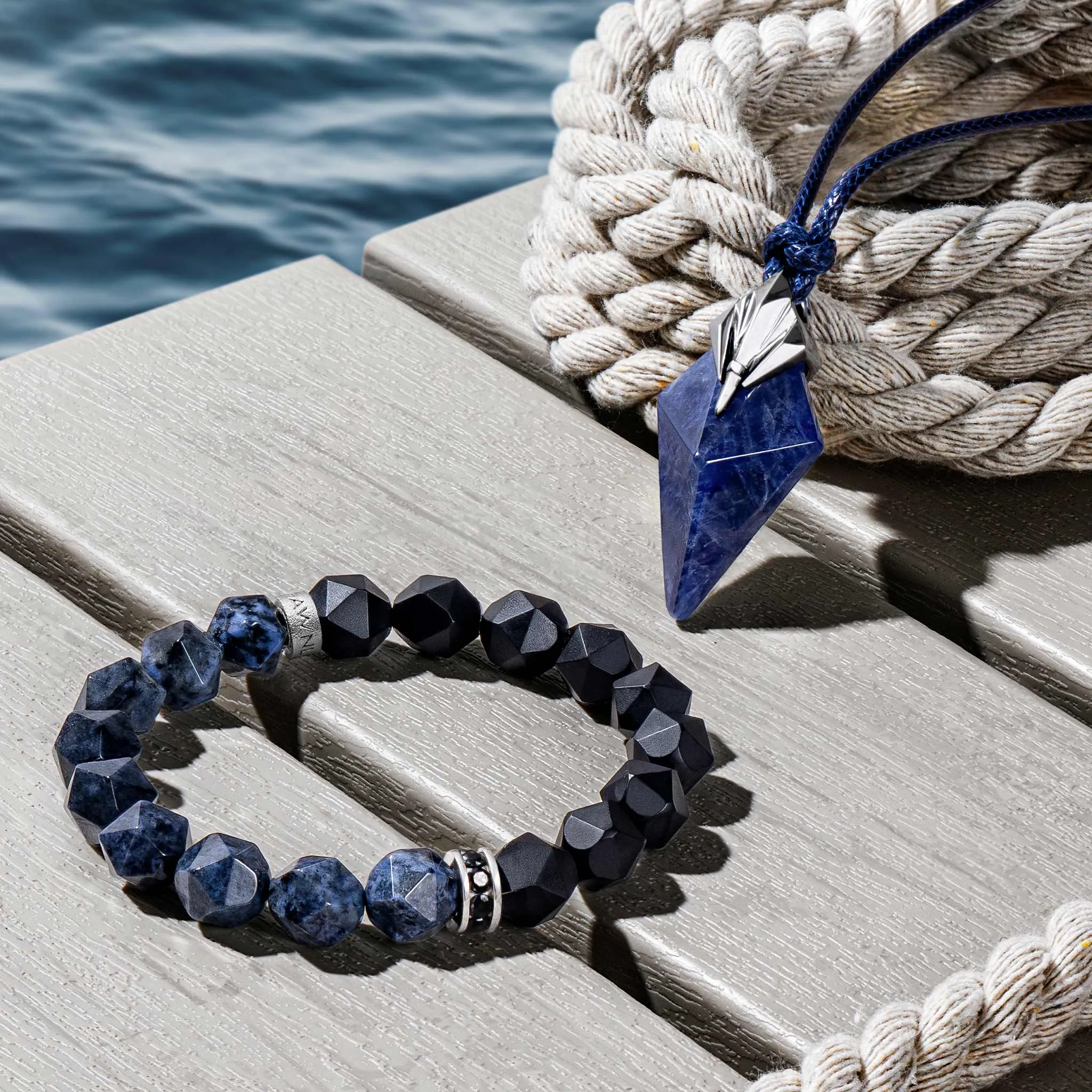 Poseidon Trident Sodalite Necklace