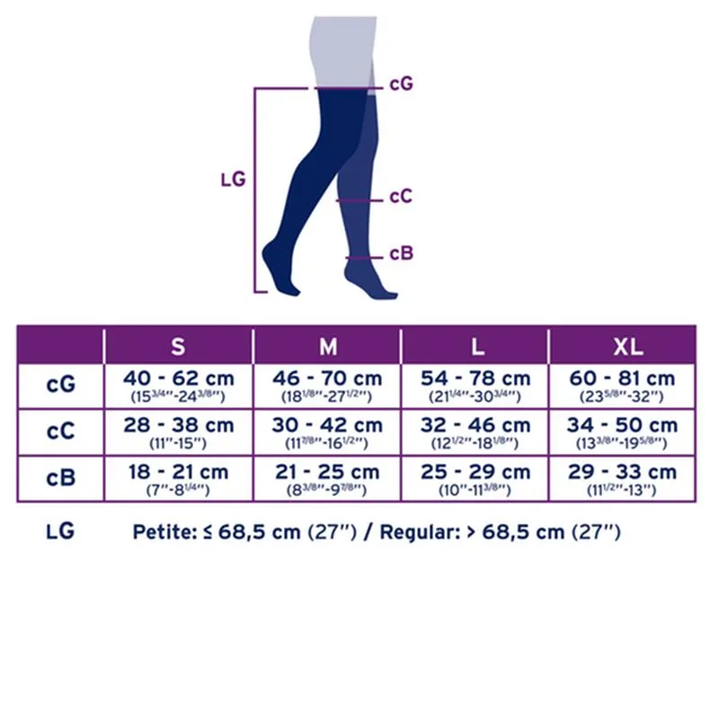 PR/1 JOBST ULTRASHEER WOMEN, THIGH HIGH W/SIL DOT BAND, 20-30MMHG, LG, HONEY, OPEN TOE