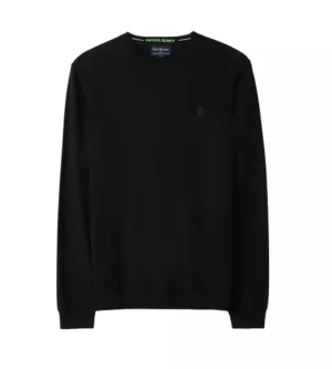 Psycho Bunny Belmore Extra Fine Cotton Sweater Black B6E832D200-001