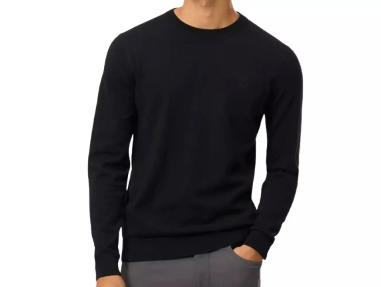 Psycho Bunny Belmore Extra Fine Cotton Sweater Black B6E832D200-001