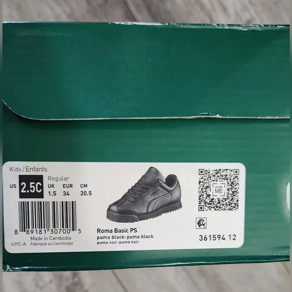 Puma Roma Kids-Black