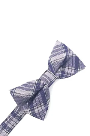 Purple Madison Plaid Kids Bow Tie