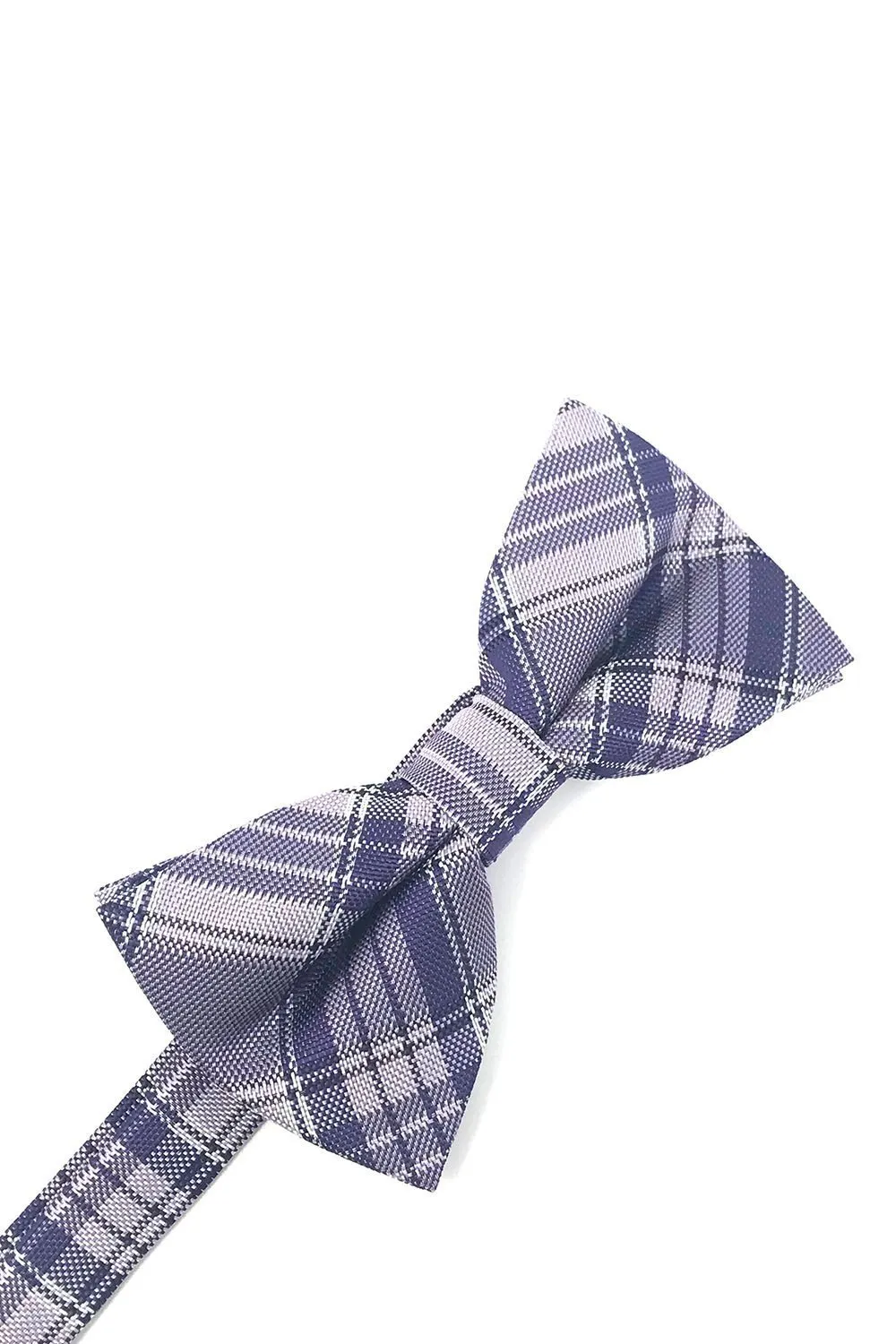 Purple Madison Plaid Kids Bow Tie