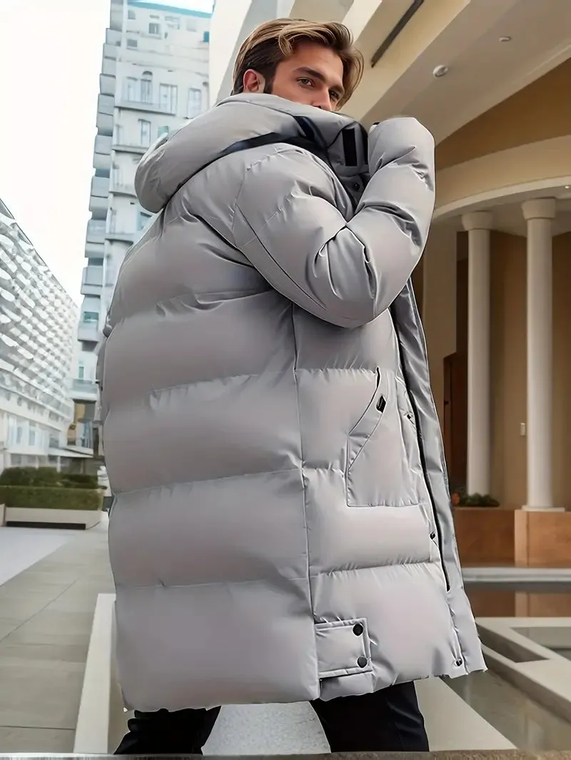 Quilted Haven™ | Men's Hooded Jacket | Loose Fit, Insulated Quilted Design & Warmth for Cold Weather
