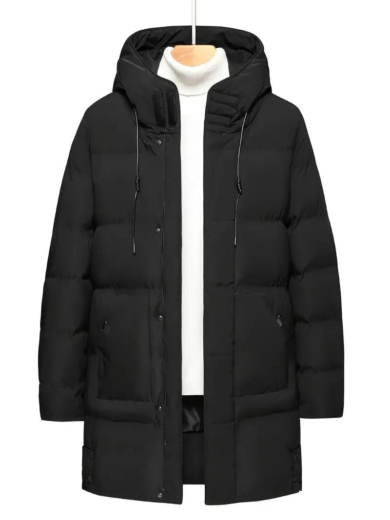 Quilted Haven™ | Men's Hooded Jacket | Loose Fit, Insulated Quilted Design & Warmth for Cold Weather
