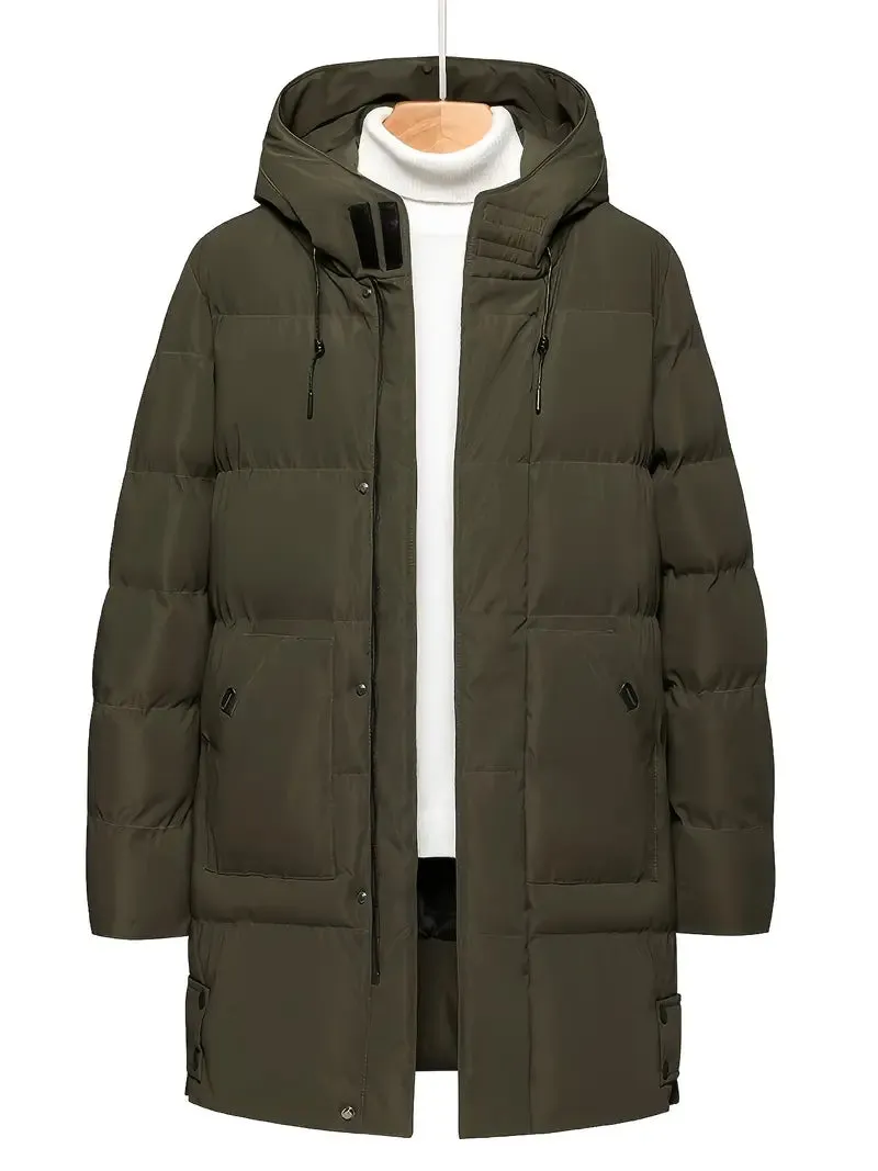 Quilted Haven™ | Men's Hooded Jacket | Loose Fit, Insulated Quilted Design & Warmth for Cold Weather