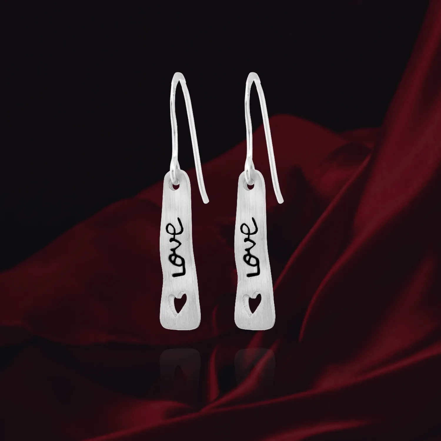 "Love" Banner Earrings