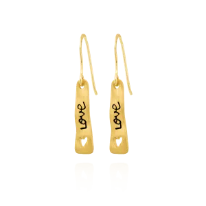 "Love" Banner Earrings