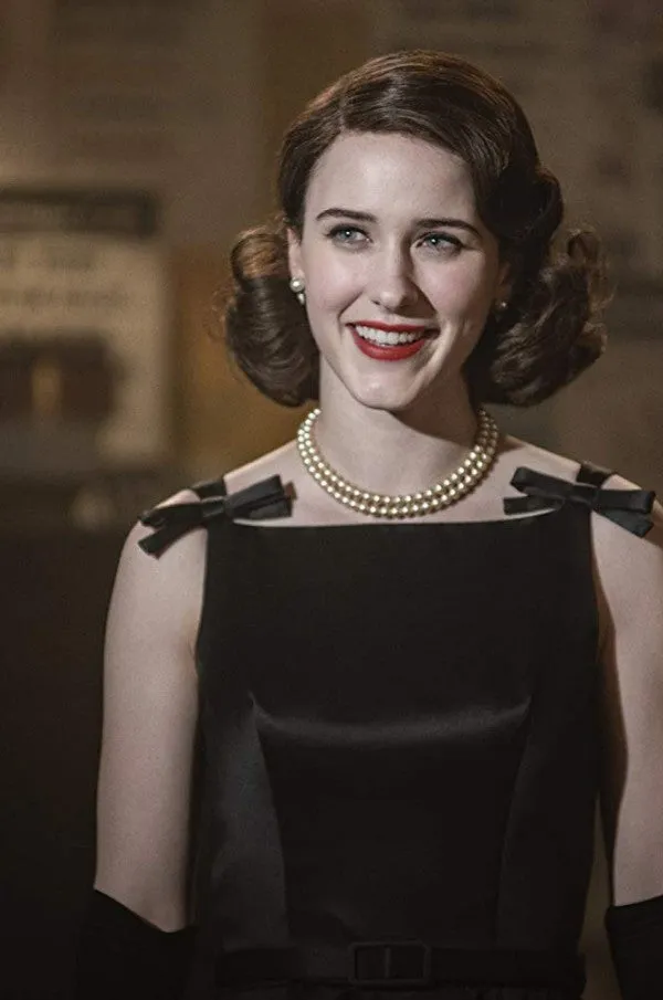Rachel Brosnahan Black Dress in The Marvelous Mrs. Maisel Black Formal Evening Dress