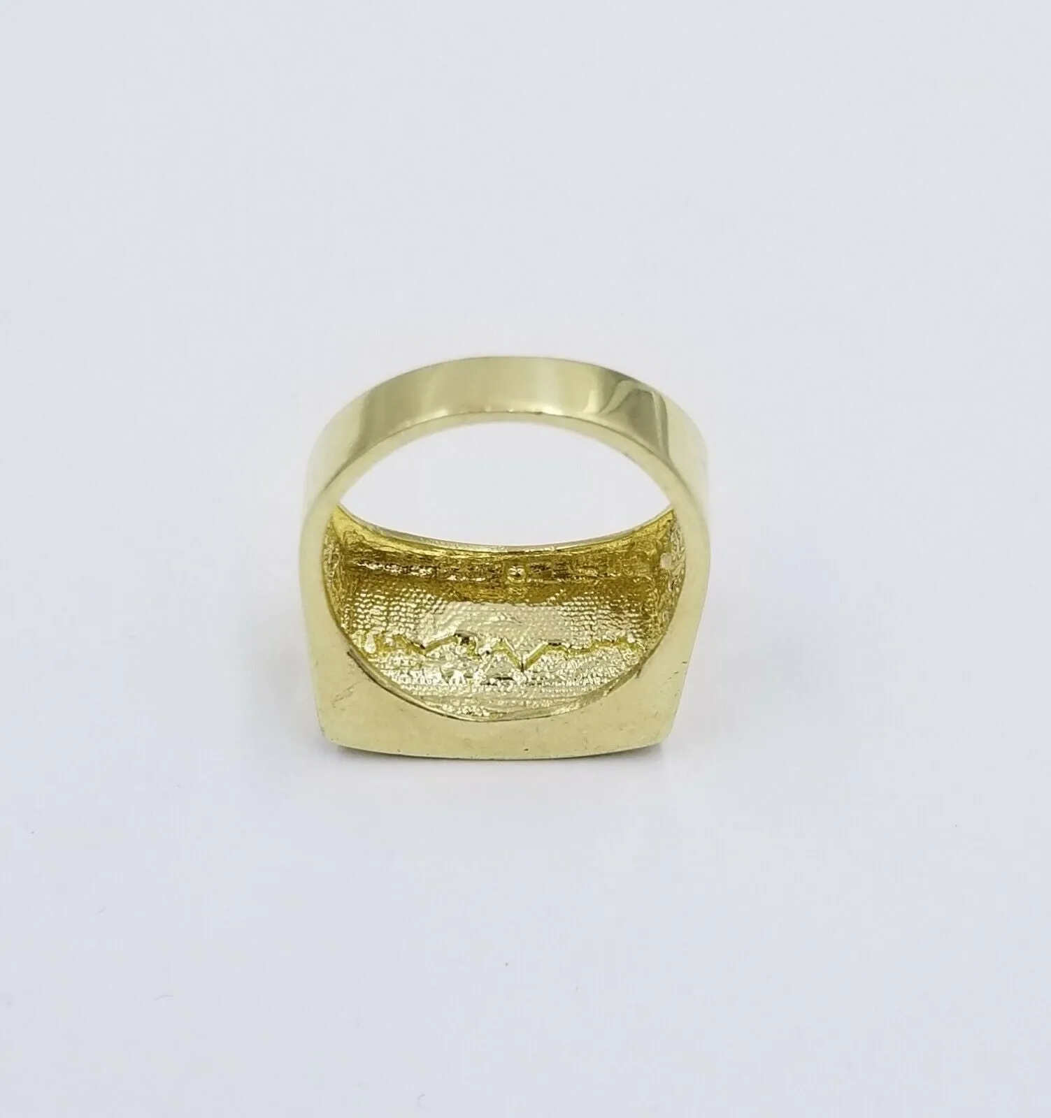 REAL 10k Yellow Gold Last Supper Ring Cross Design Men's Ring, Size 10, Sizable