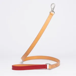 Red Saffiano Leather Leash