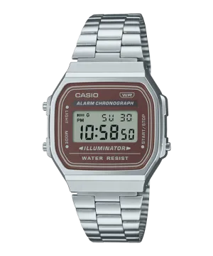 Reloj Vintage casual correa de Acero inoxidable A168WA-5AY