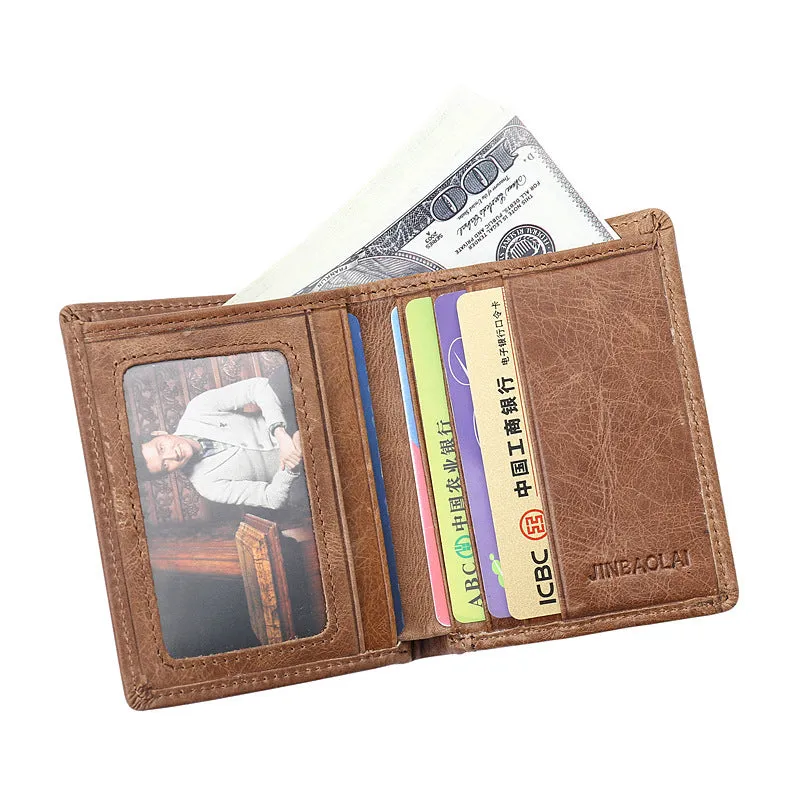 Retro Leather Card Coin Men's Wallet