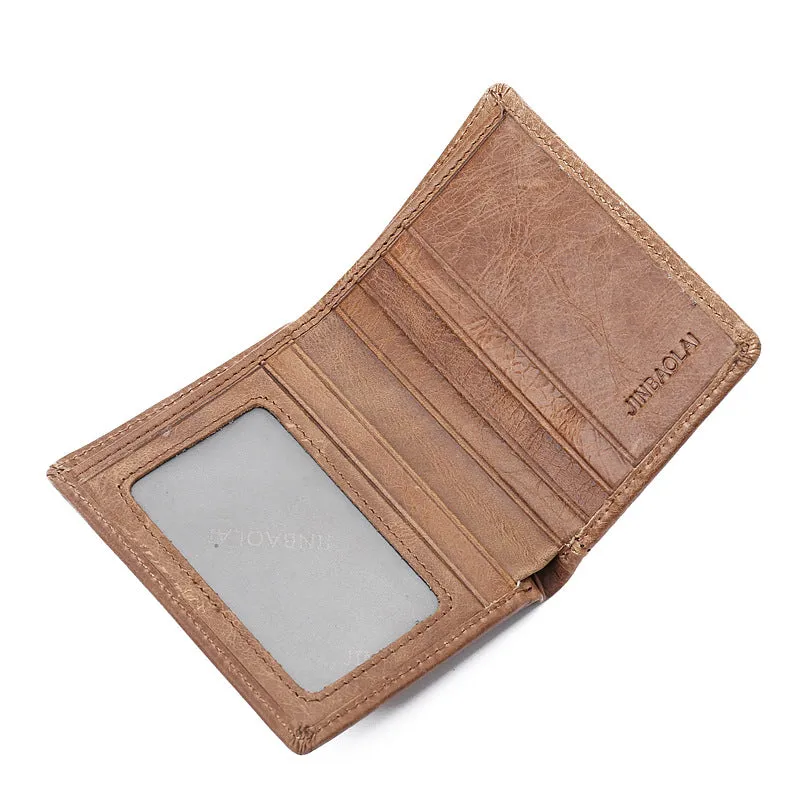 Retro Leather Card Coin Men's Wallet