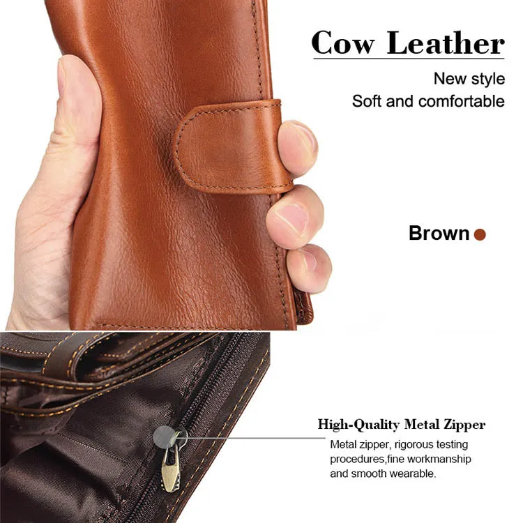 Retro Leather Money Coin Credit Card Men's Wallet