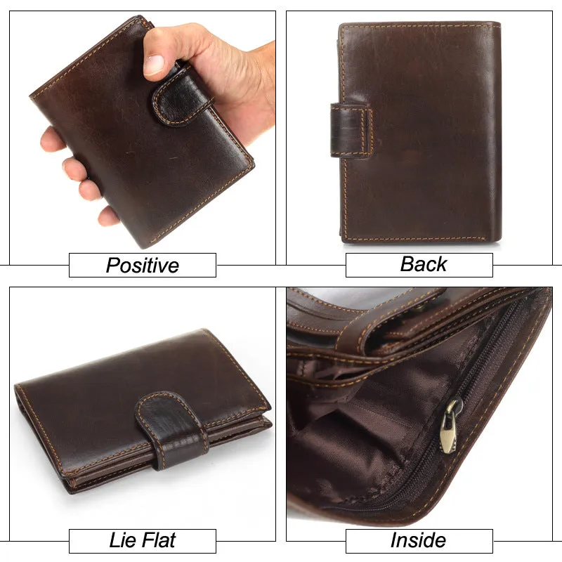 Retro Leather Money Coin Credit Card Men's Wallet