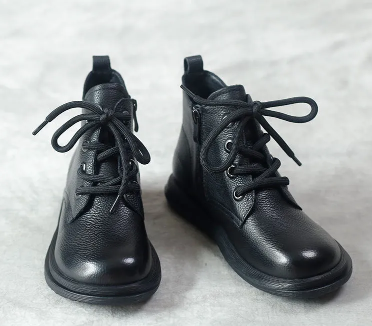 Retro Literary Leather Martin Boots Comfortable and Soft Women's Shoes