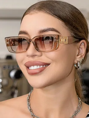 Retro Rectangle Frame Sunglasses