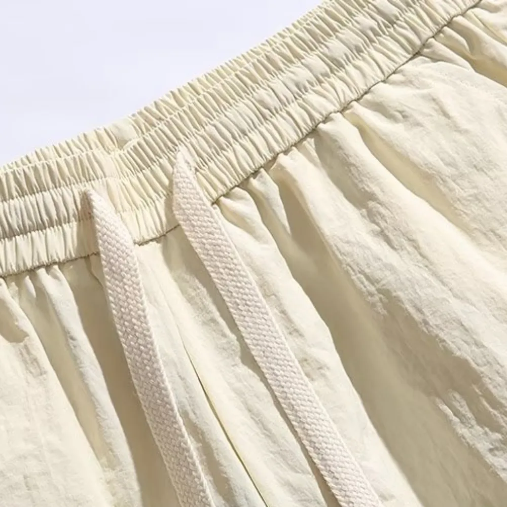 Retro Solid Color All-Match Cargo Shorts