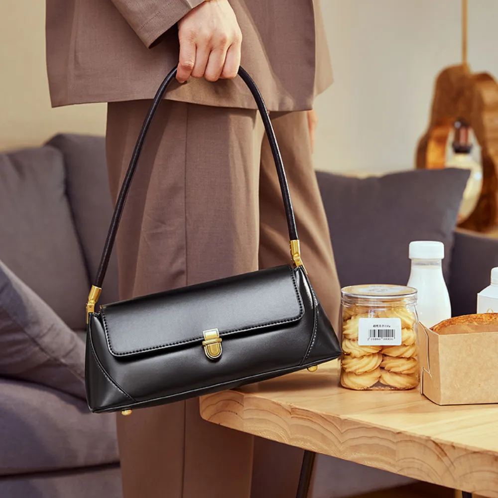 Retro Solid Color Armpit Bag