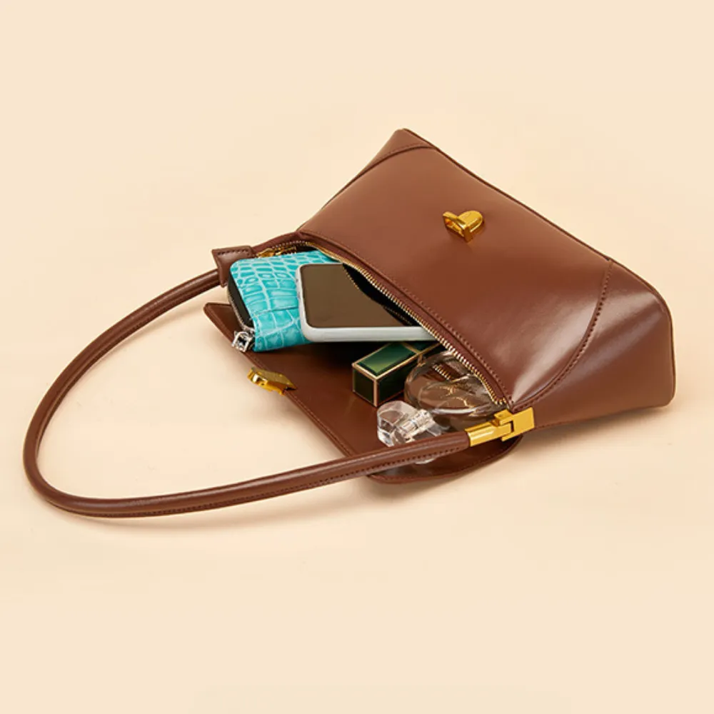 Retro Solid Color Armpit Bag