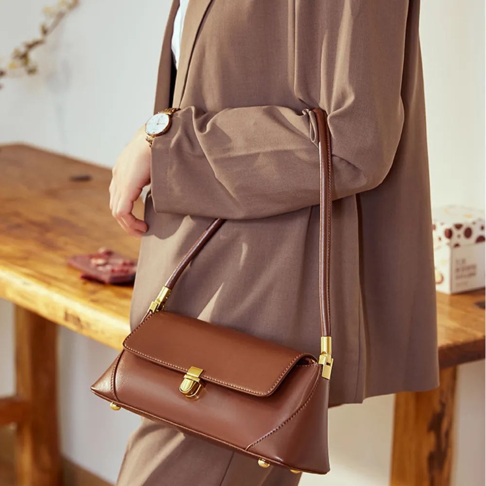 Retro Solid Color Armpit Bag