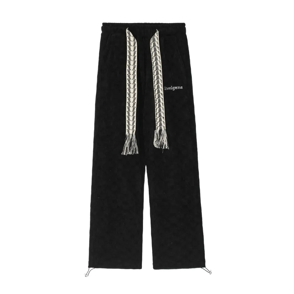 Retro solid color drawstring Sweatpants